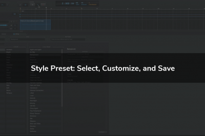 Style Preset : Select, Customize, and Save