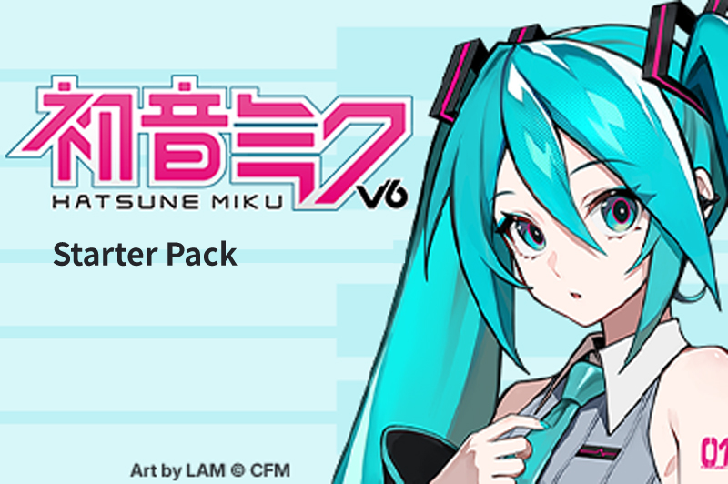 VOCALOID6 Voicebank HATSUNE MIKU V6 Starter Pack” now on sale